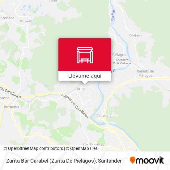Mapa Zurita Bar Carabel (Zurita De Pielagos)