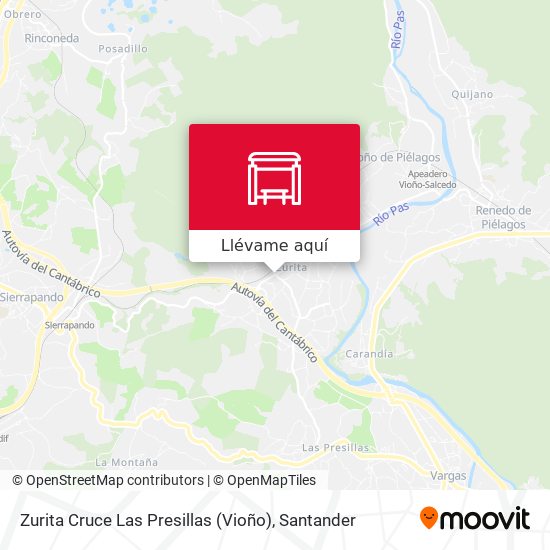Mapa Zurita Cruce Las Presillas (Vioño)