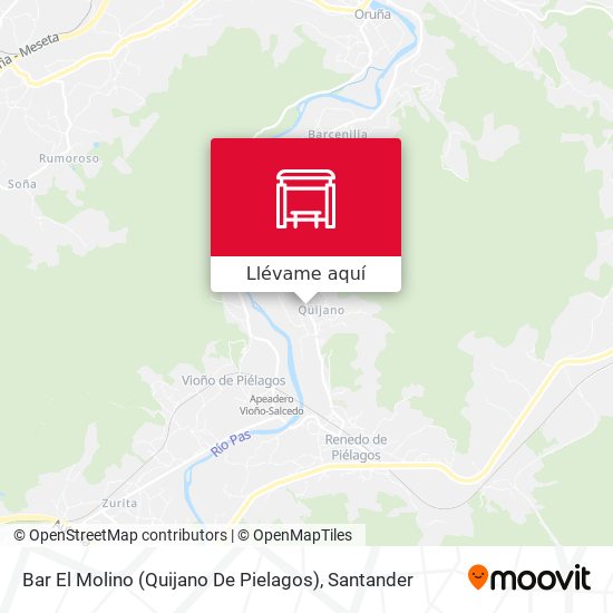 Mapa Bar El Molino (Quijano De Pielagos)