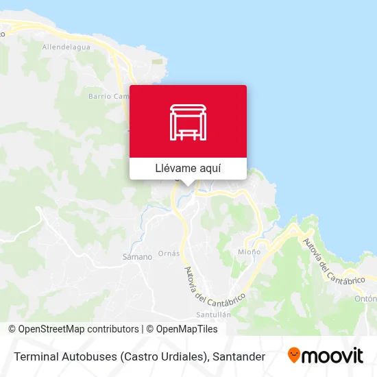 Mapa Terminal Autobuses (Castro Urdiales)