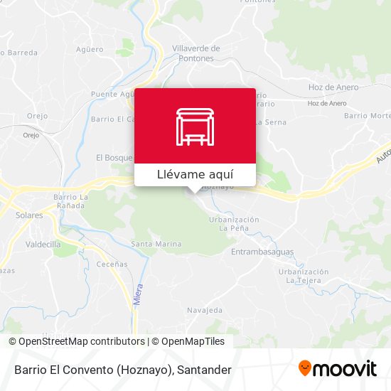 Mapa Barrio El Convento (Hoznayo)