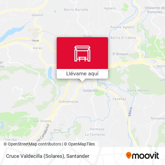 Mapa Cruce Valdecilla (Solares)