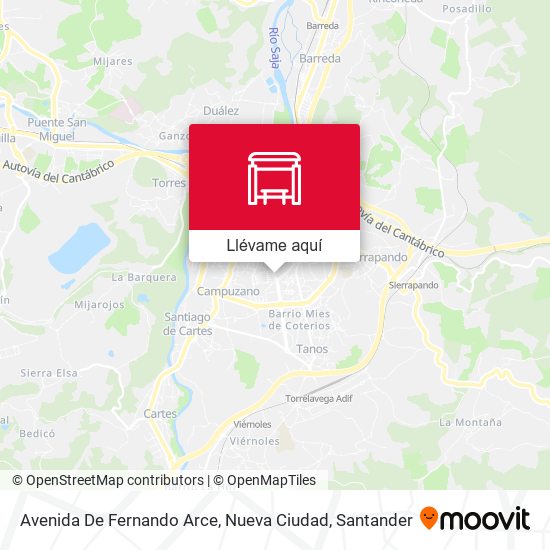 Mapa Avenida De Fernando Arce, Nueva Ciudad