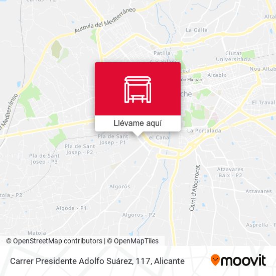 Mapa Carrer Presidente Adolfo Suárez, 117