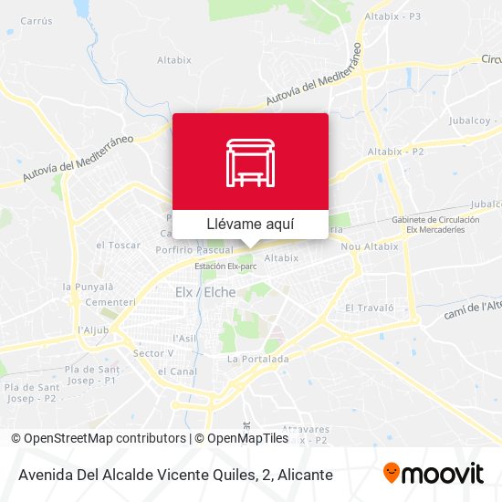 Mapa Avenida Del Alcalde Vicente Quiles, 2