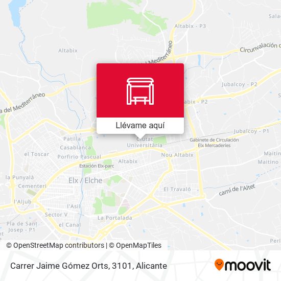 Mapa Carrer Jaime Gómez Orts, 3101