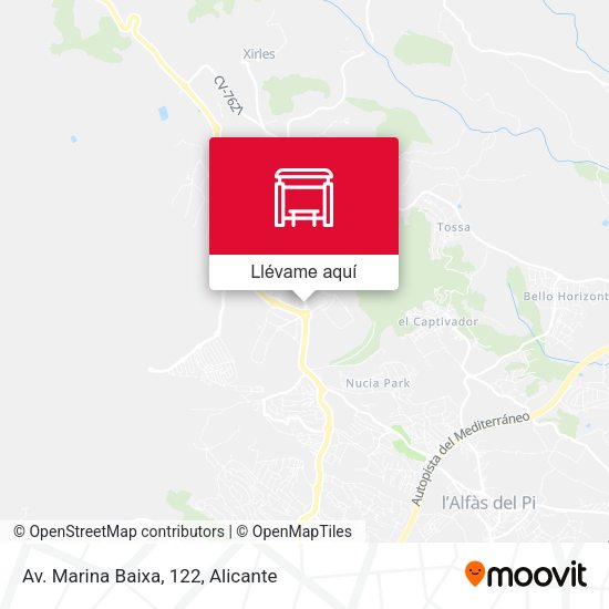 Mapa Av. Marina Baixa, 122
