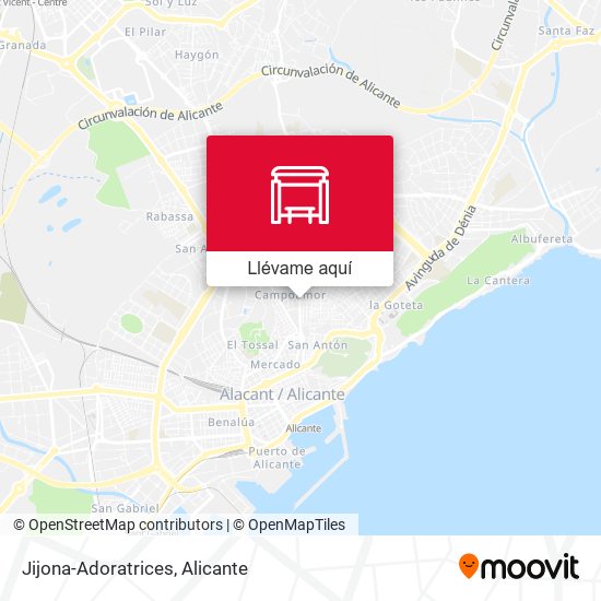 Mapa Jijona-Adoratrices