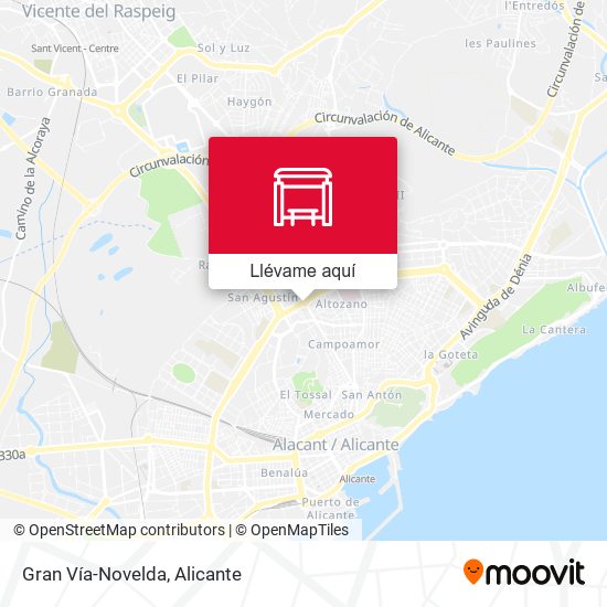 Mapa Gran Vía-Novelda