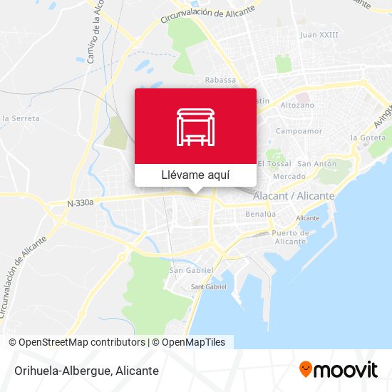 Mapa Orihuela-Albergue