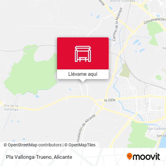 Mapa Pla Vallonga-Trueno
