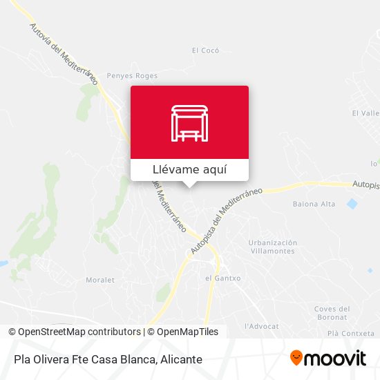 Mapa Pla Olivera Fte Casa Blanca