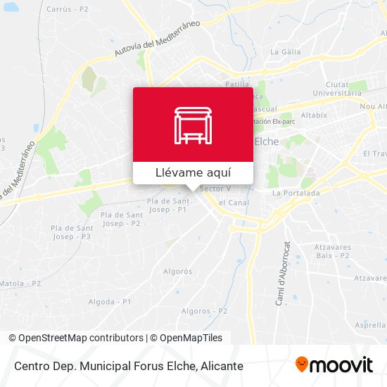 Mapa Centro Dep. Municipal Forus Elche
