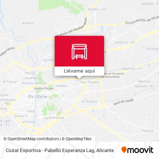 Mapa Ciutat Esportiva - Pabelló Esperanza Lag
