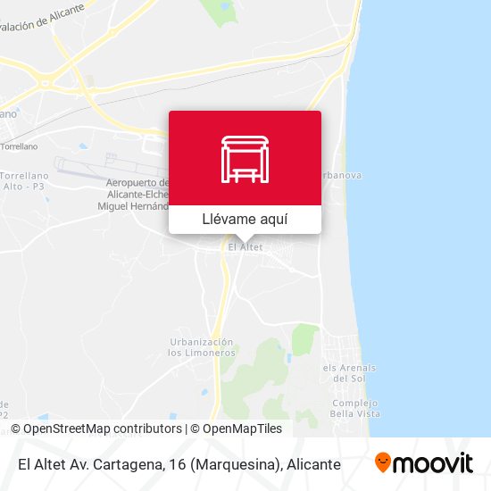 Mapa El Altet Av. Cartagena, 16 (Marquesina)