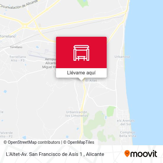 Mapa L'Altet-Av. San Francisco de Asís 1