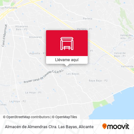 Mapa Almacén de Almendras Ctra. Las Bayas