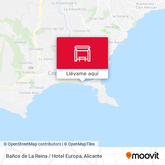 Mapa Baños de La Reina / Hotel Europa