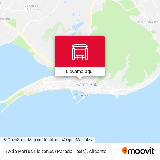 Mapa Avda Portus Ilicitanus (Parada Taxis)