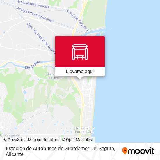 Mapa Estación de Autobuses de Guardamer Del Segura