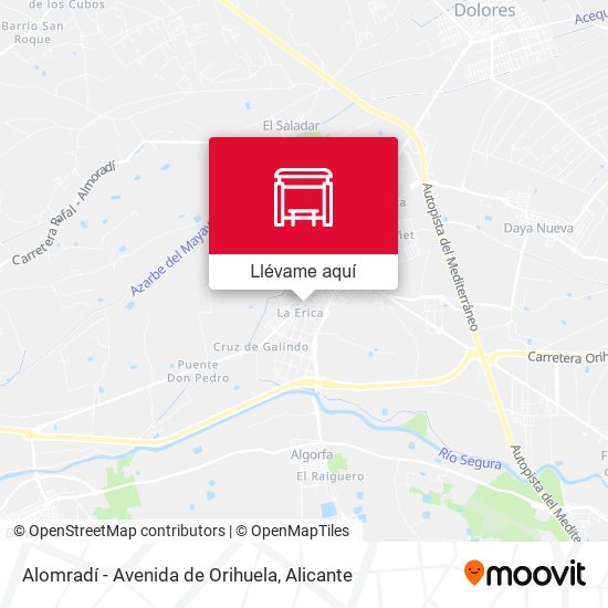 Mapa Alomradí - Avenida de Orihuela