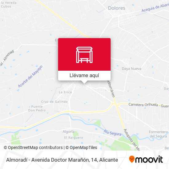 Mapa Almoradí - Avenida Doctor Marañón, 14
