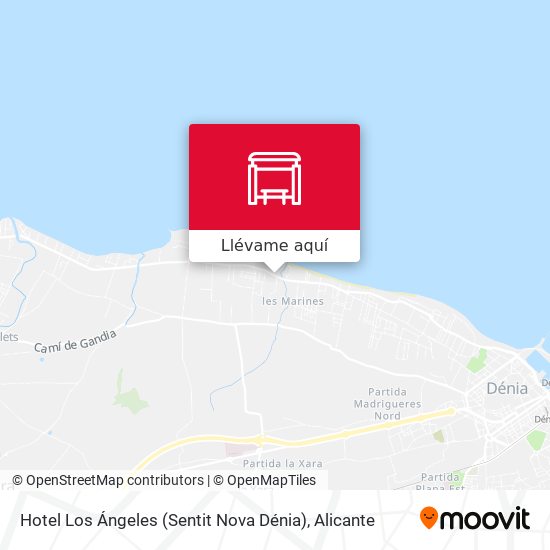 Mapa Hotel Los Ángeles (Sentit Nova Dénia)