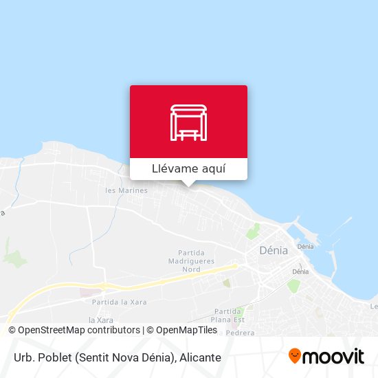Mapa Urb. Poblet (Sentit Nova Dénia)