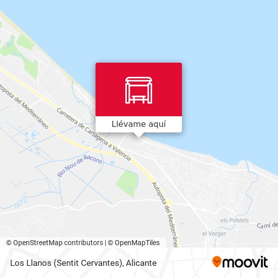 Mapa Los Llanos (Sentit Cervantes)