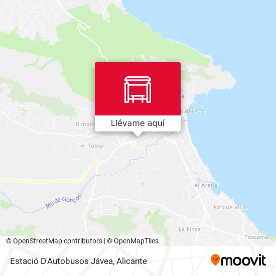 Mapa Estació D'Autobusos Jávea
