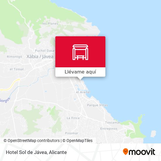 Mapa Hotel Sol de Jávea