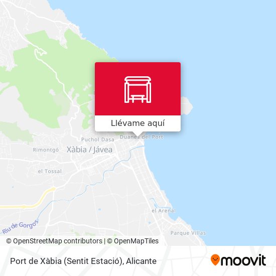 Mapa Port de Xàbia (Sentit Estació)