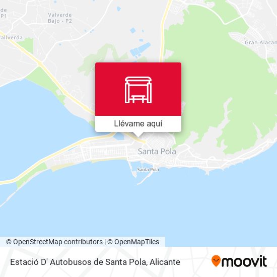 Mapa Estació D' Autobusos de Santa Pola