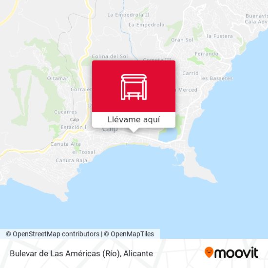Mapa Bulevar de Las Américas (Río)
