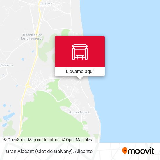 Mapa Gran Alacant (Clot de Galvany)
