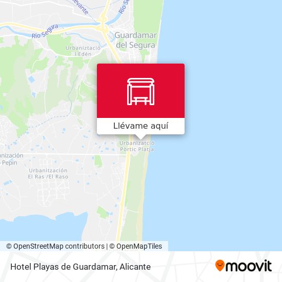 Mapa Hotel Playas de Guardamar