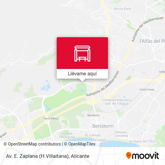 Mapa Av. E. Zaplana (H.Villaitana)
