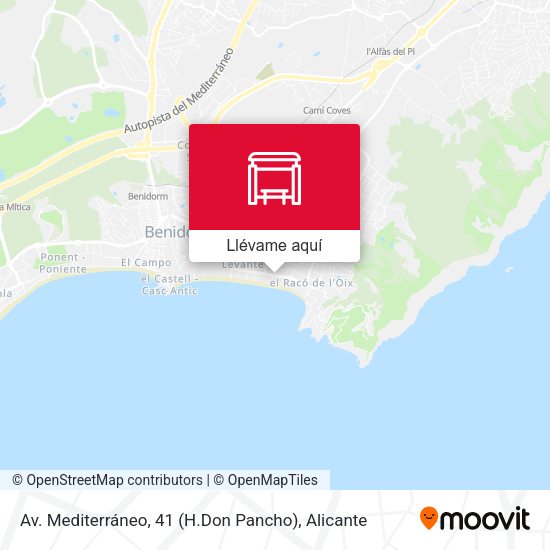 Mapa Av. Mediterráneo, 41 (H.Don Pancho)