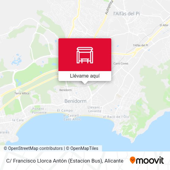 Mapa C/ Francisco Llorca Antón (Estacion Bus)