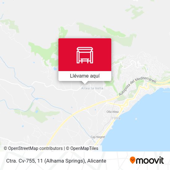 Mapa Ctra. Cv-755, 11 (Alhama Springs)