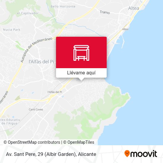 Mapa Av. Sant Pere, 29 (Albir Garden)