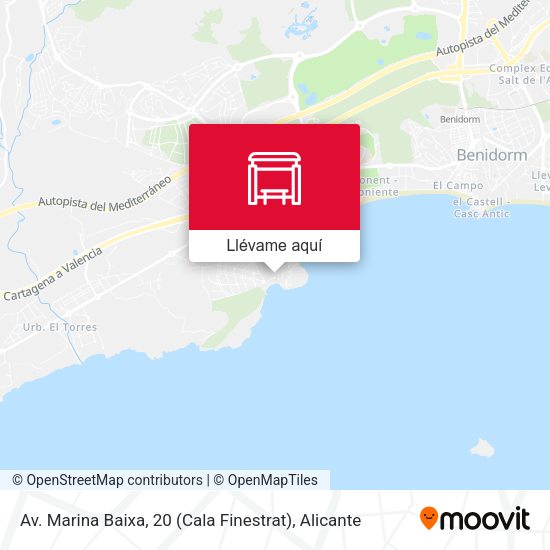 Mapa Av. Marina Baixa, 20 (Cala Finestrat)