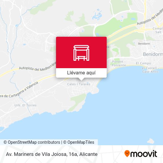 Mapa Av. Mariners de Vila Joiosa, 16a