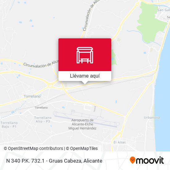 Mapa N 340 P.K. 732.1 - Gruas Cabeza