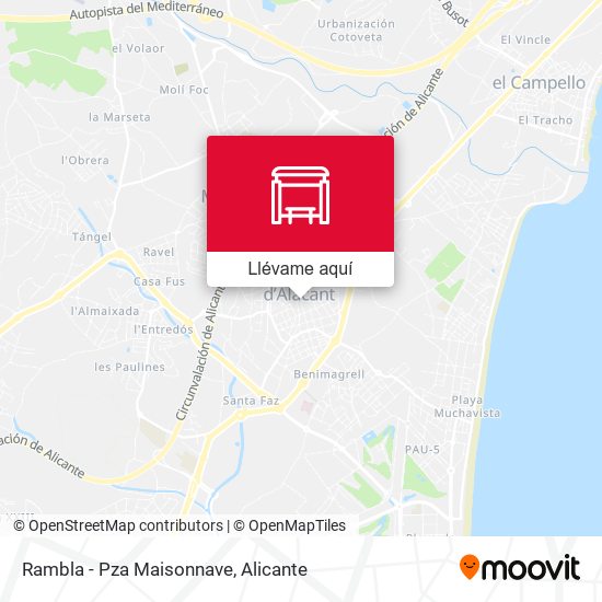 Mapa Rambla - Pza Maisonnave