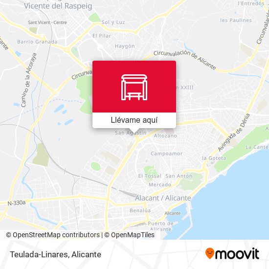 Mapa Teulada-Linares