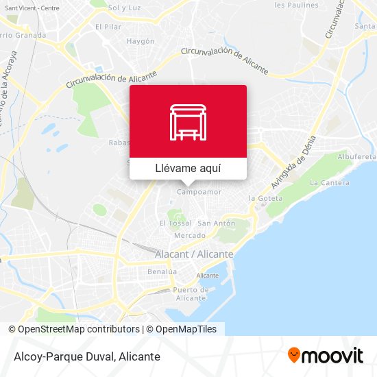Mapa Alcoy-Parque Duval