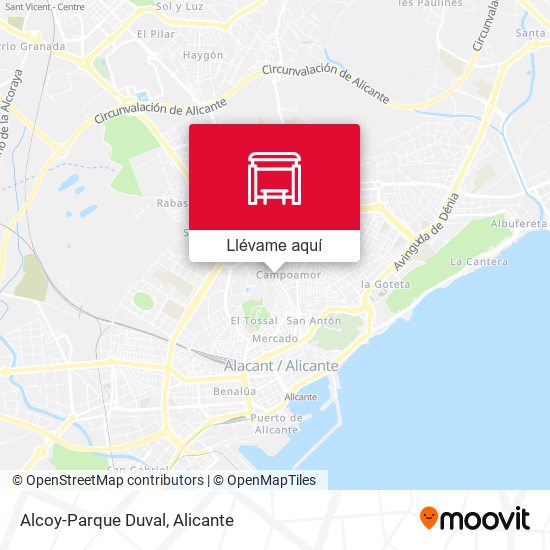 Mapa Alcoy-Parque Duval