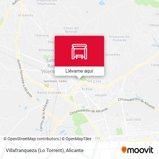 Mapa Villafranqueza (Lo Torrent)