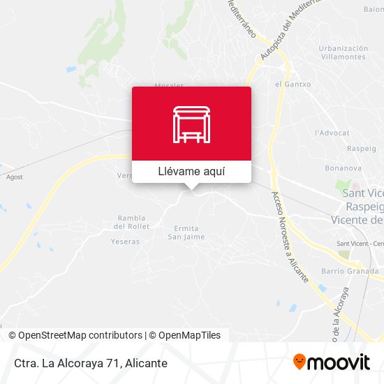Mapa Ctra. La Alcoraya 71